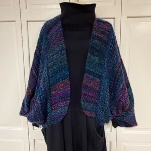 Nessa Warner  •  Handwoven Cocoon Open Front Jacket  • Art-to-Wear  • Open Weave